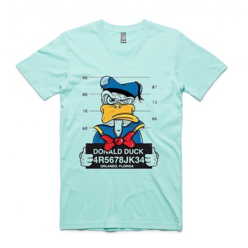Donald Duck Jailed Green Mint Tees