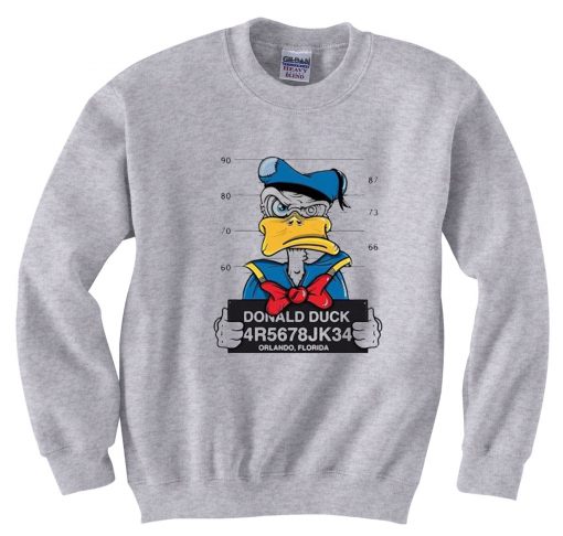 Donald Duck Jailed Grey Sweatshirts