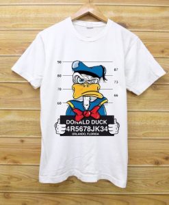 Donald Duck Jailed White Tees