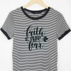 FAITH FEAR zebra ringer tees