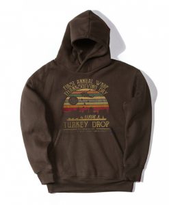 First Annual WKRP FunnyThanksgiving Brown Hoodie