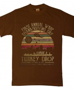 First Annual WKRP FunnyThanksgiving Brown T-shirt