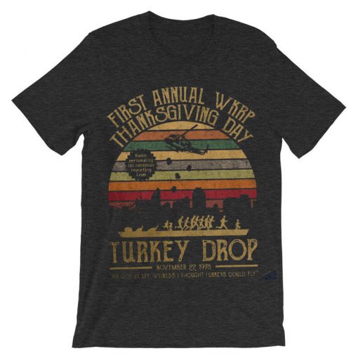 First Annual WKRP FunnyThanksgiving Grey AsphaltT-shirt