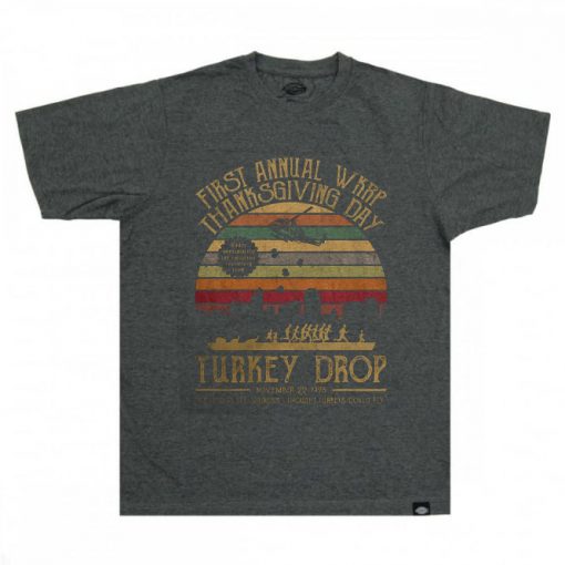 First Annual WKRP FunnyThanksgiving GreyT-shirt