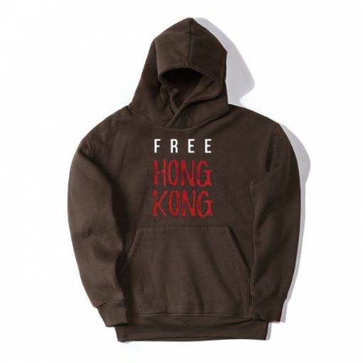 Free Hong Kong Brown Hoodie