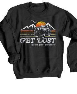 Get Lost Black Sweatshirts