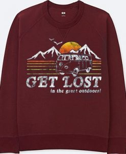 Get Lost Maroon sweatshirts