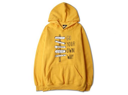 Go Your Own Way Yellow Hoodie
