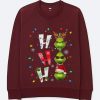 Ho Ho Ho Merry The Grinch Christmast Maroon Sweatshirts