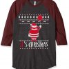 It is Chirtsmas Grey Brown Raglan Tshirts