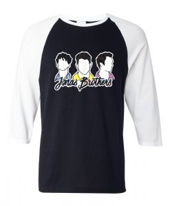 Jonas Brothers Happiness Begins Tour Fans Happiness Gift Black Black White Sleeves Raglan Tees