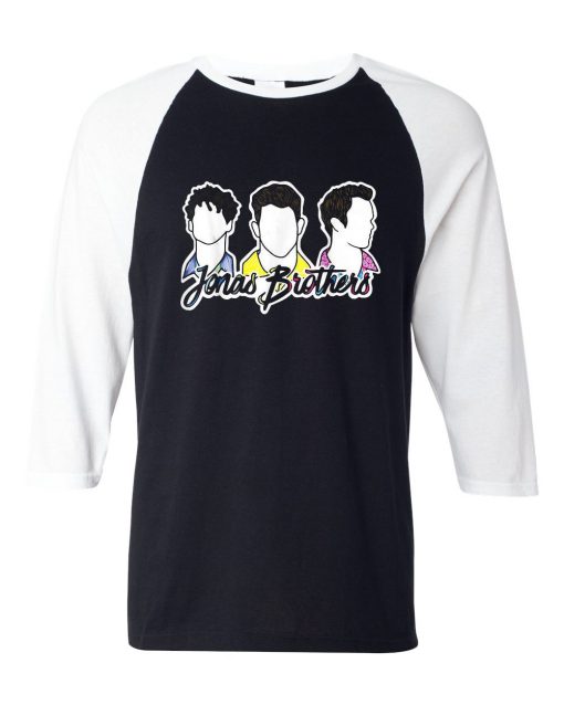 Jonas Brothers Happiness Begins Tour Fans Happiness Gift Black Black White Sleeves Raglan Tees