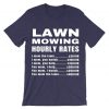 Lawn Mowing Hourly Rates Price List Grass Purple -Shirt