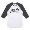 Little Mix white black sleeves raglan tees