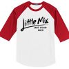 Little Mix white red sleeves raglan tees