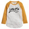 Little Mix white yellow sleeves raglan tees