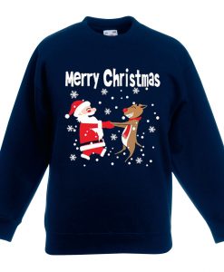 Merry Chirstmas Blue Sweatshirts