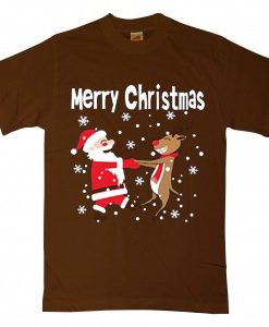 Merry Chirstmas Brown Tshirts
