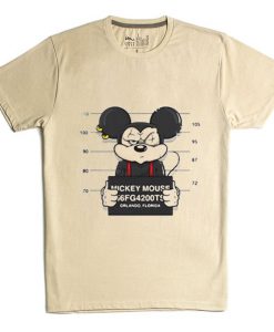 Mickey Mouse Jailed Cream Tees