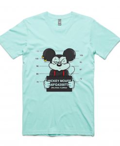 Mickey Mouse Jailed Green Mint Tees