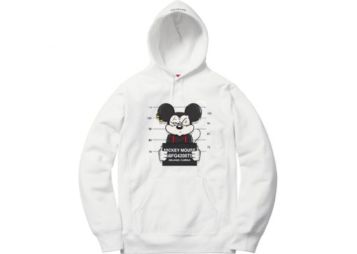 Mickey Mouse Jailed White Hoodie