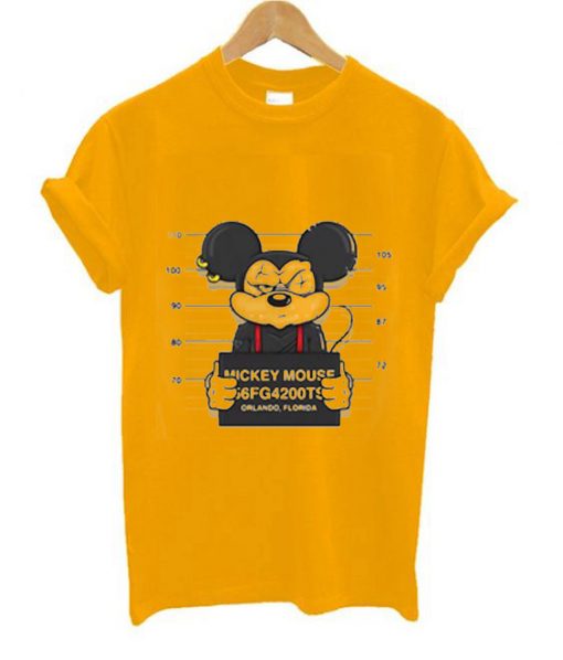 Mickey Mouse Jailed Yellow Tees