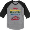 My Momma Really Don't Play Doh Grey Black Sleeves Raglan T shirts