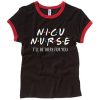 NICU Nurse Black Red Ringer Tshirts