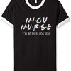 NICU Nurse Black Ringer White Tees