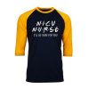 NICU Nurse Black Yellow Sleeves Raglan Tees