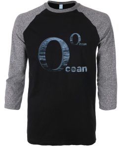 Ocean Black Grey Sleeves Raglan T shirts