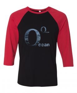 Ocean Black Red Sleeves Raglan T shirts