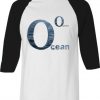 Ocean White Black Sleeves Raglan T-Shirt