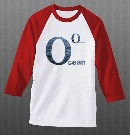 Ocean White Red Sleeves Raglan T-Shirt