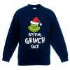 Resting Grinch Face Blue Navy Sweatshirts