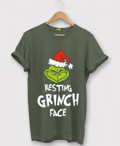 Resting Grinch Face Green Army Tshirts