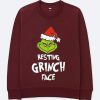 Resting Grinch Face Maroon Sweatshirts