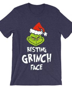 Resting Grinch Face Purple Tshirts