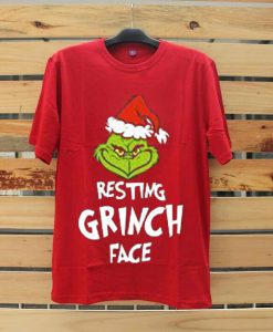 Resting Grinch Face Red Tshirts