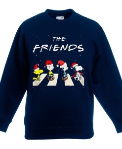 The Christmas Peanuts The Friends Blue Navy Sweatshirts