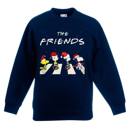 The Christmas Peanuts The Friends Blue Navy Sweatshirts