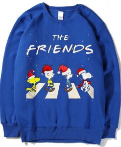 The Christmas Peanuts The Friends Blue Sweatshirts