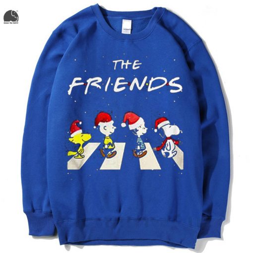 The Christmas Peanuts The Friends Blue Sweatshirts