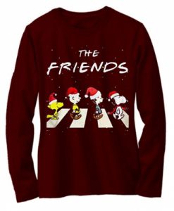 The Christmas Peanuts The Friends Maroon Sweatshirts