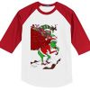 The Grinch Christmast On Snow White Red Sleeves Raglan Tees