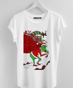 The Grinch Christmast On Snow White Tees