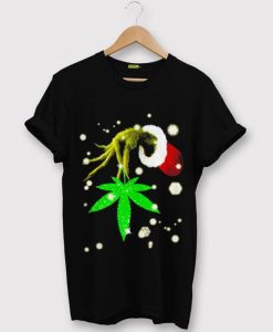 The Grinch Hold Weed Black Tshirts