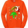 The Grinch Hold Weed Orange Sweatshirts