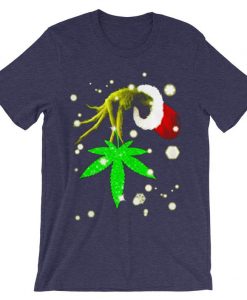 The Grinch Hold Weed Purple Tshirts
