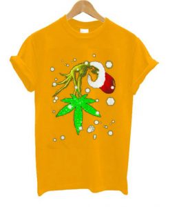 The Grinch Hold Weed Yellow Tshirts